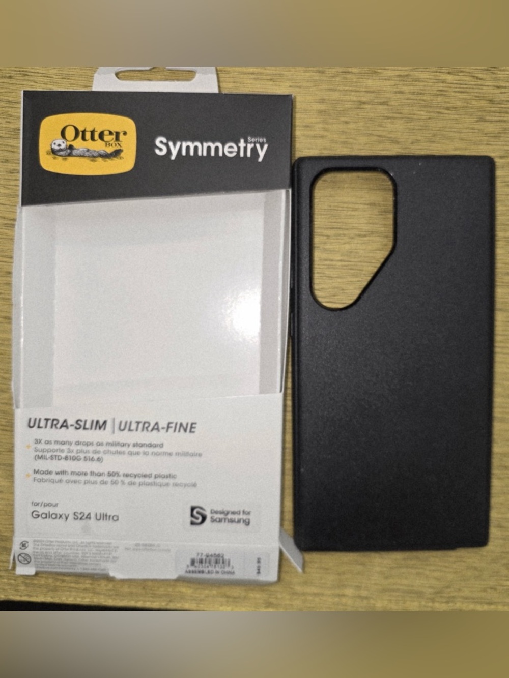 OtterBox Symmetry Series Slim Black Protective Case For Galaxy S24 Ultra